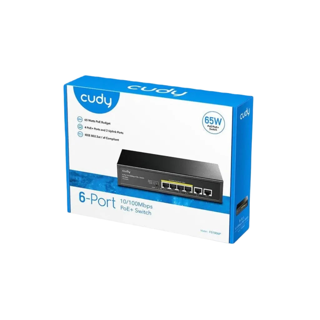 Cudy 8 - Port 10/100M PoE+ Switch with 2 Uplink Ports - Total Security Equipment