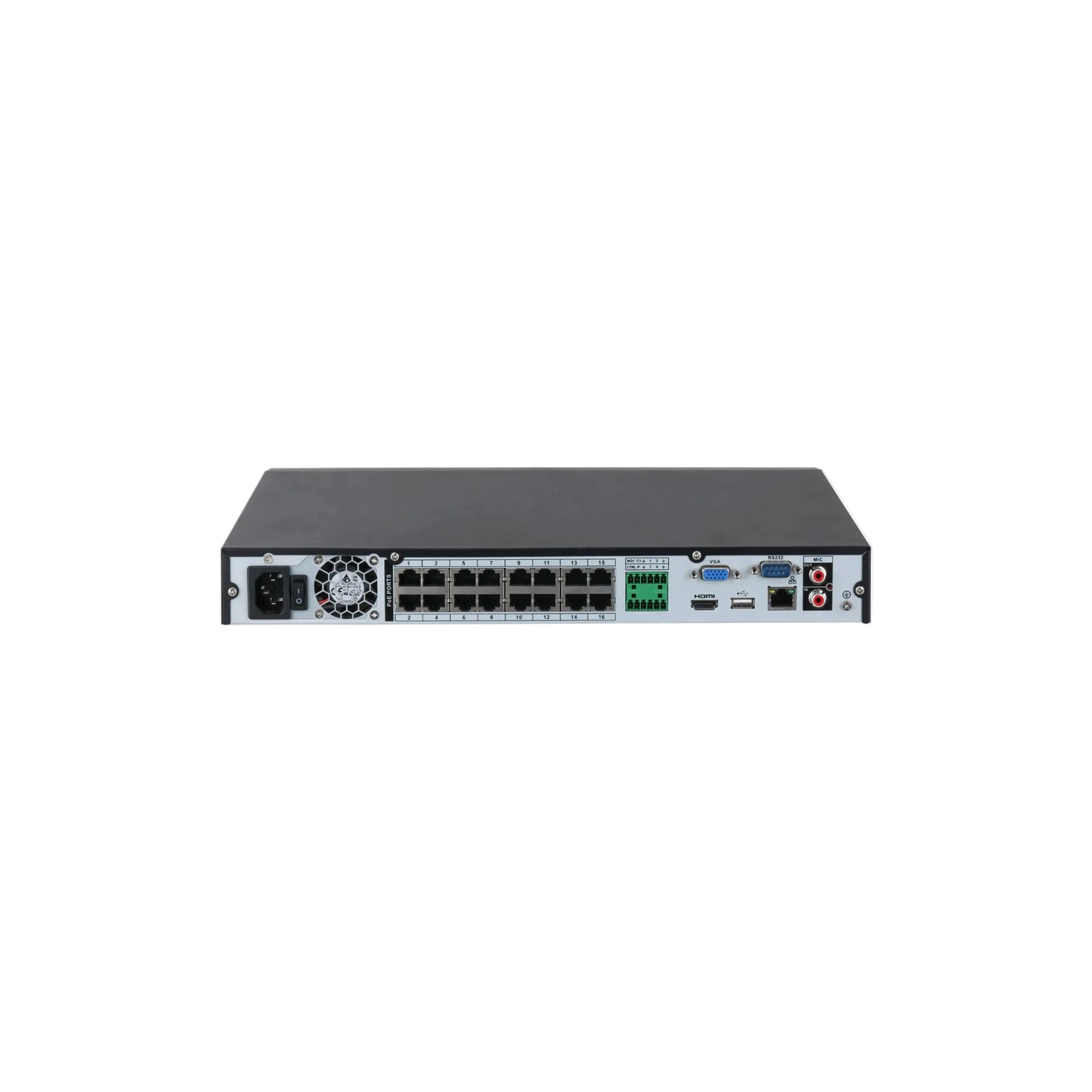 Dahua 16 Channel NVR4216 - 16P - AI/ANZ 1U 2HDDs 16PoE WizSense NVR - Total Security Equipment