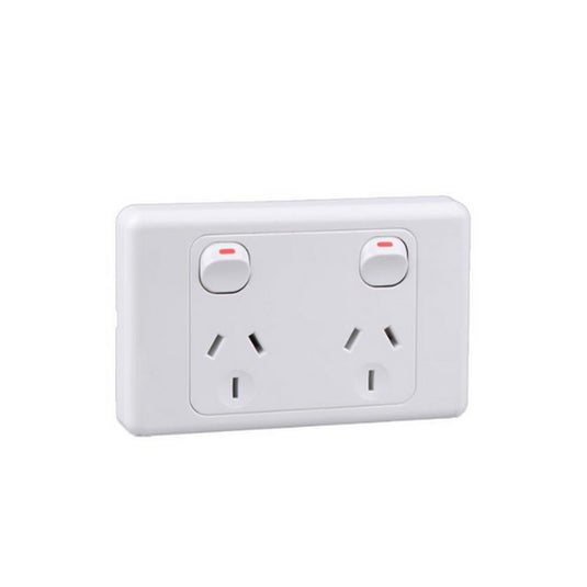 250V 10A Double GPO Standard Socket Outlet-Trantech Security-[SKU]-[Total Security Equipment]-[TSE]