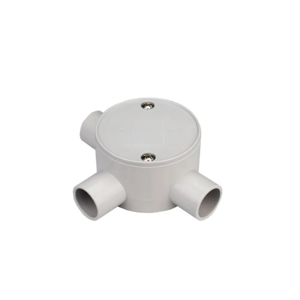 20mm 3 Way Shallow Junction Box - Total Security Equipment