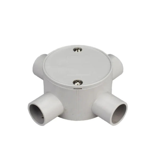 20mm 4 Way Shallow Junction Box-Trantech Security-[SKU]-[Total Security Equipment]-[TSE]