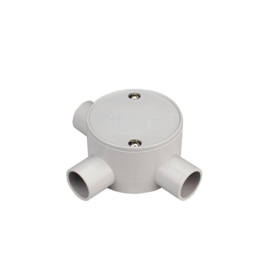 25mm 3 Way Shallow Junction Box-Trantech Security-[SKU]-[Total Security Equipment]-[TSE]