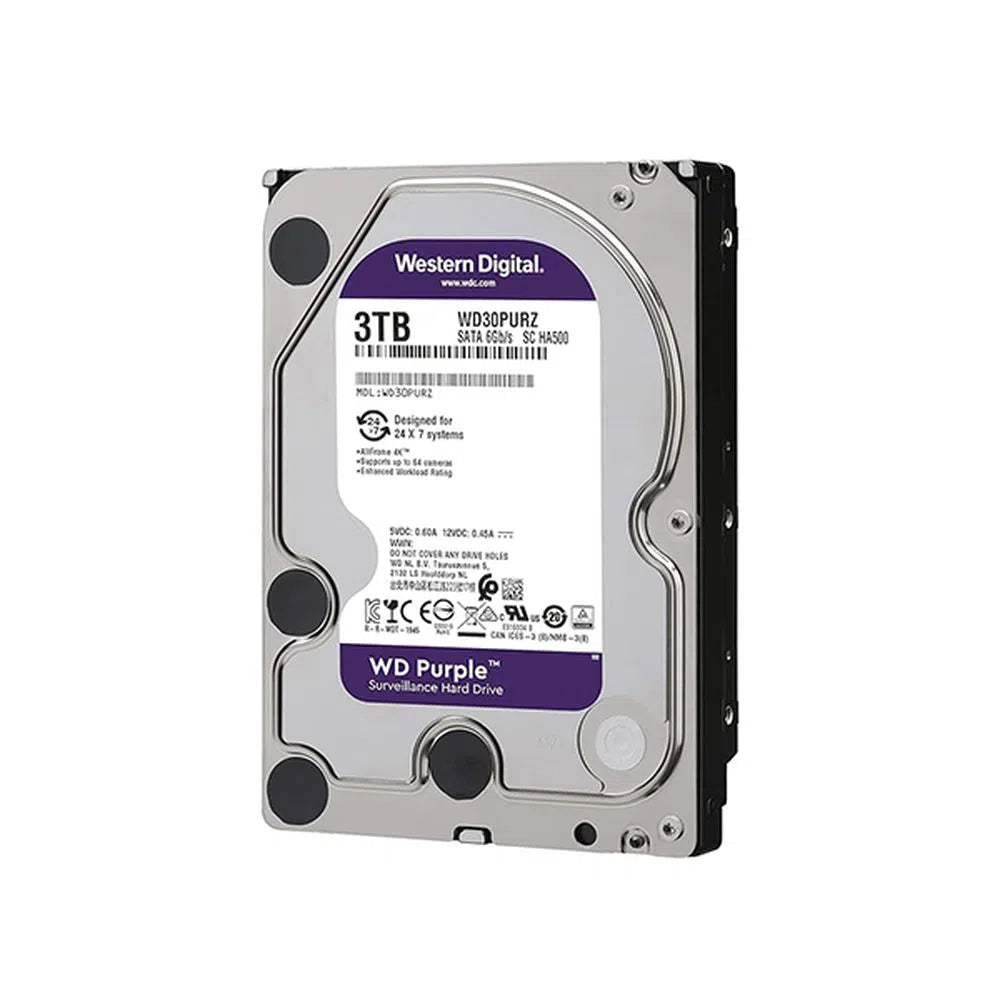 3TB WD Purple Surveillance Internal Hard Drive - Total Security Equipment