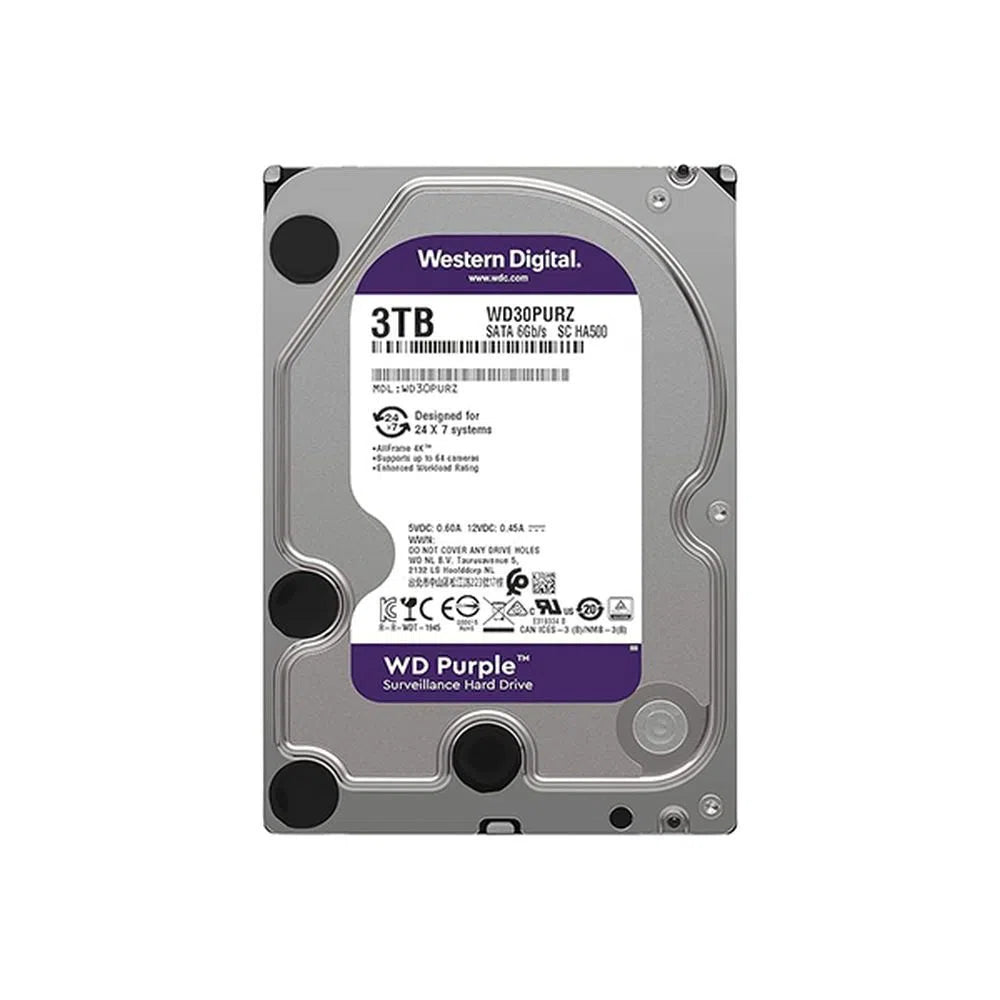 3TB WD Purple Surveillance Internal Hard Drive - Total Security Equipment