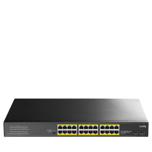 Cudy 24-Port Gigabit PoE+ Switch with 2 Gigabit SFP Ports-Total Security Equipment-[SKU]-[Total Security Equipment]-[TSE]