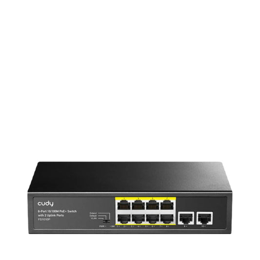 Cudy 8-Port 10/100M PoE+ Switch with 2 Uplink Ports-Total Security Equipment-[SKU]-[Total Security Equipment]-[TSE]