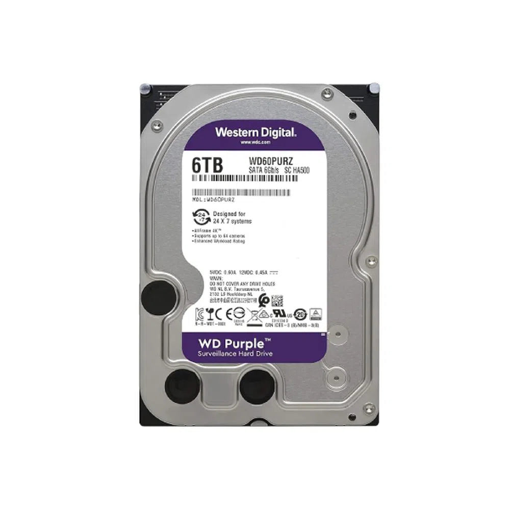 6TB WD Purple Surveillance Internal Hard Drive - Total Security Equipment