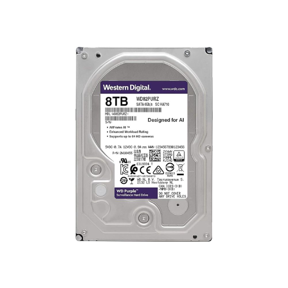 8TB WD Purple Surveillance Internal Hard Drive - Total Security Equipment