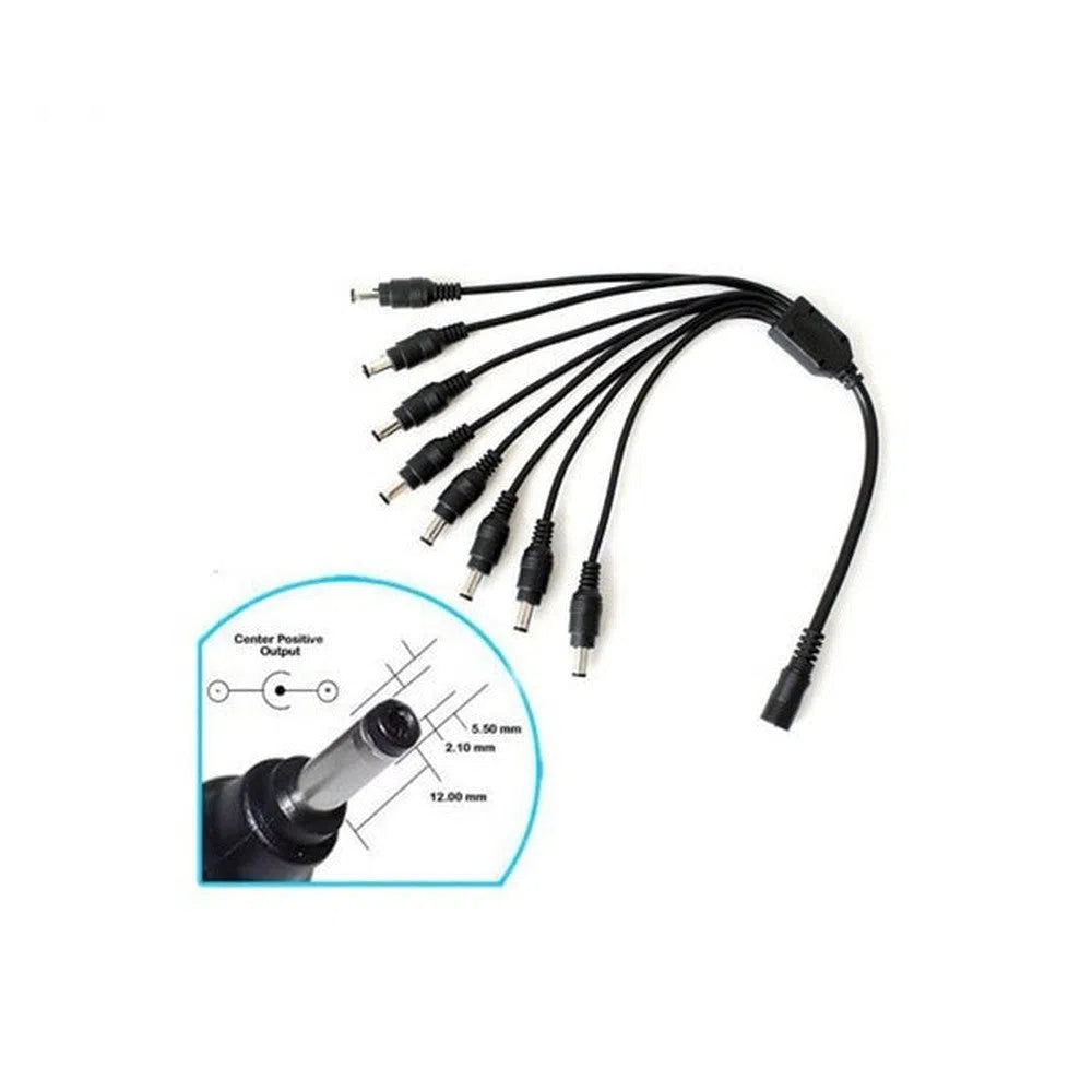 CCTV 8-Way AC DC Power Splitter Cable-Trantech Security-[SKU]-[Total Security Equipment]-[TSE]