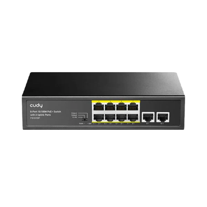 Cudy 8-Port 10/100M PoE+ Switch with 2 Uplink Ports