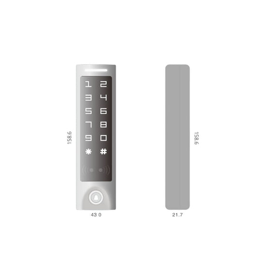 Access Control Electronic Touch Keypad, Waterproof - TKP-1068A-Trantech Security-[SKU]-[Total Security Equipment]-[TSE]