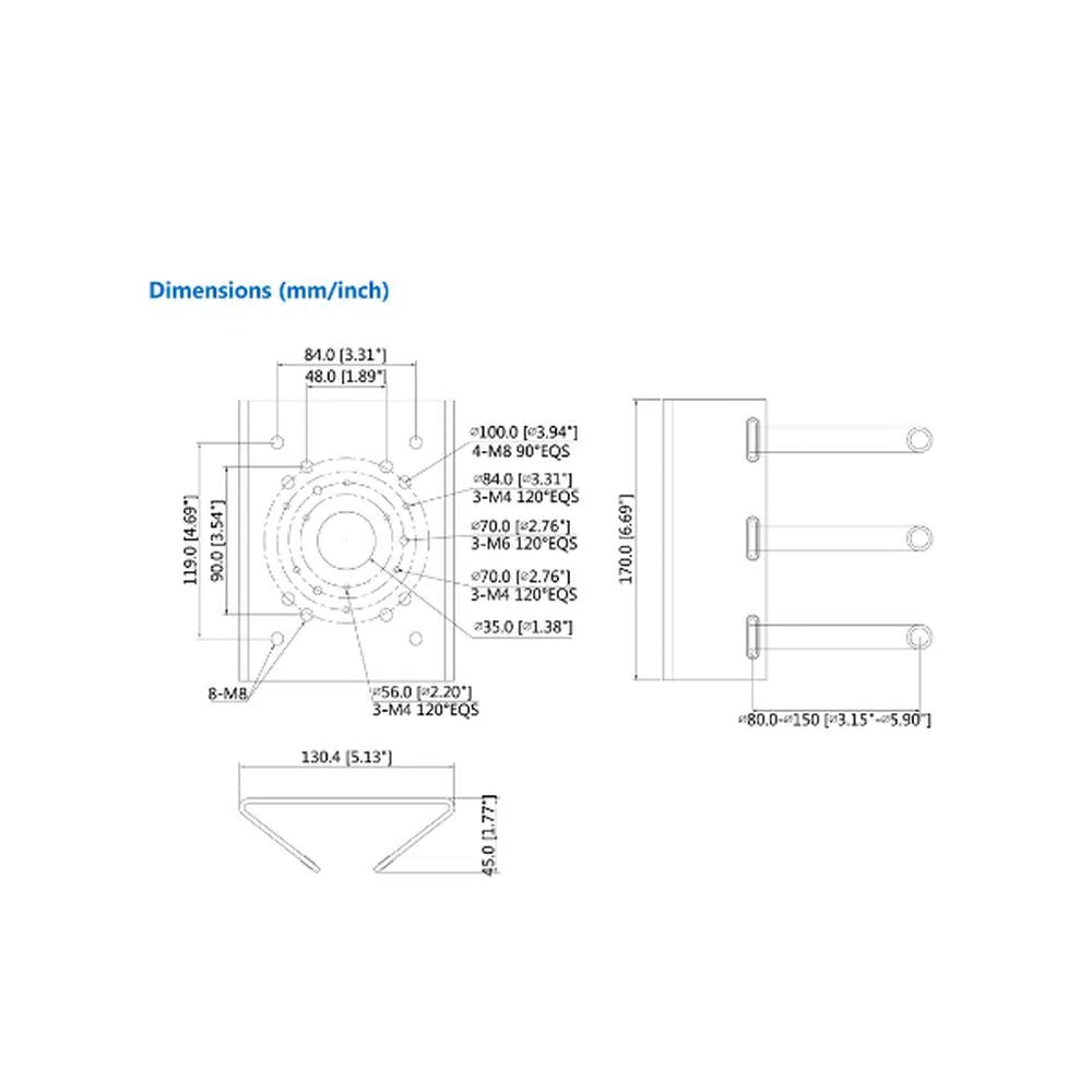 Pole Mount Bracket - PFA150-Trantech Security-[SKU]-[Total Security Equipment]-[TSE]