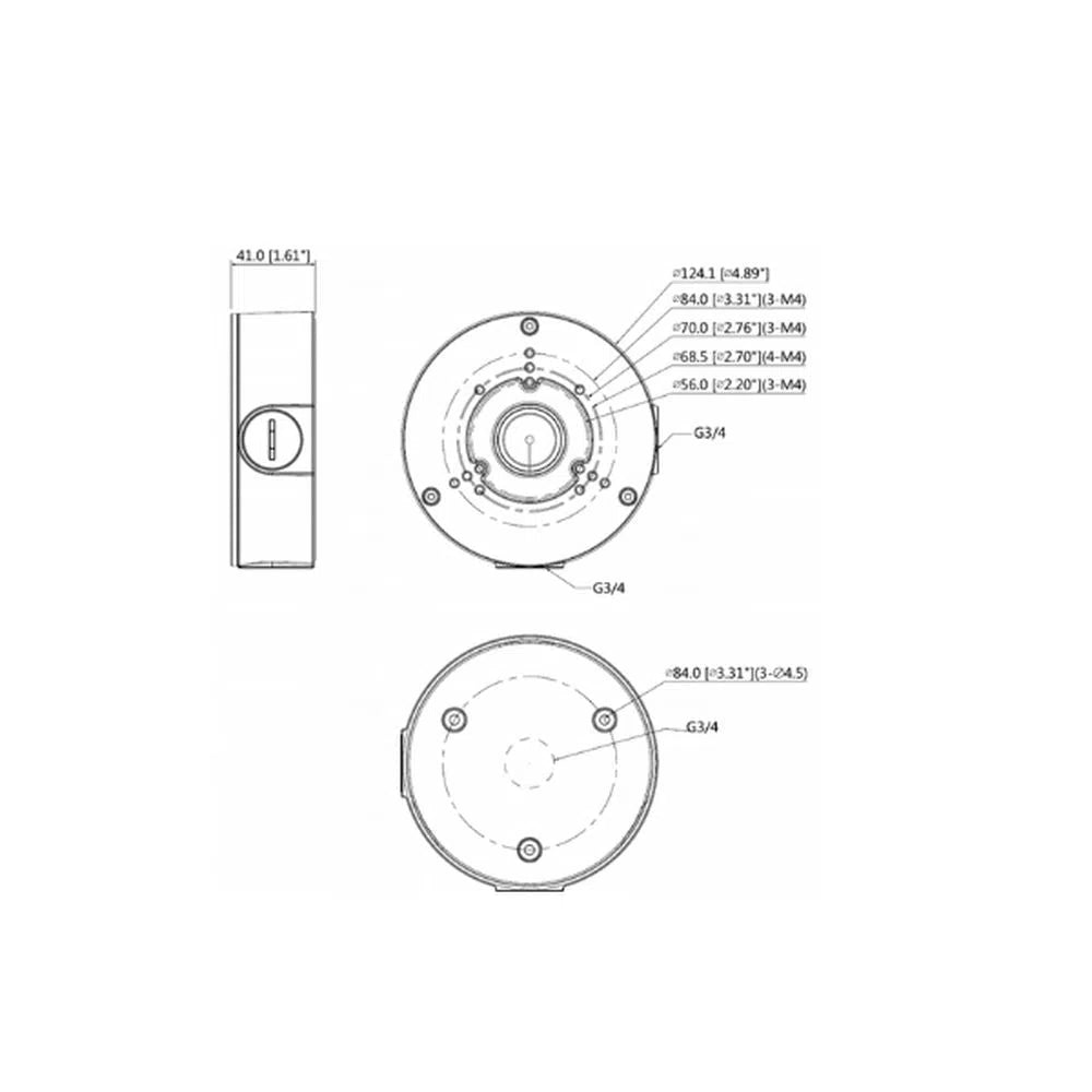 Water-proof Junction Box, Black Colour - PFB130B-Trantech Security-[SKU]-[Total Security Equipment]-[TSE]