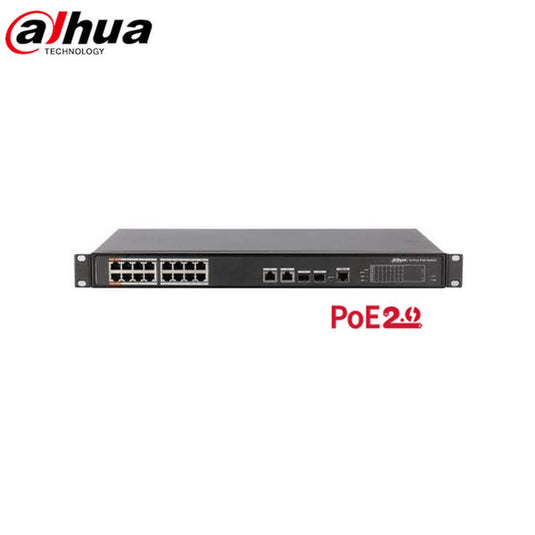 Dahua 16-port 100 Mbps + 2-port Gigabit Managed PoE Switch - PFS4218-16ET-190-Trantech Security-[SKU]-[Total Security Equipment]-[TSE]