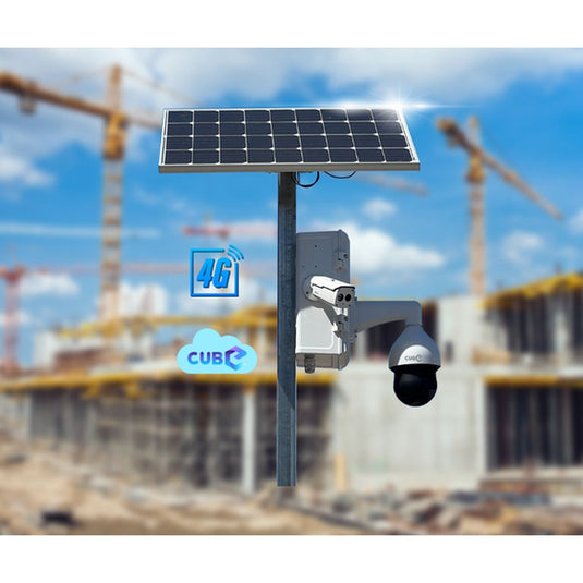 CUBE Solar CCTV Pole - Model 3-Trantech Security-[SKU]-[Total Security Equipment]-[TSE]