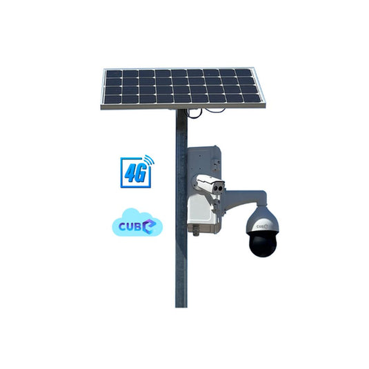 CUBE Solar CCTV Pole - Model 3-Trantech Security-[SKU]-[Total Security Equipment]-[TSE]
