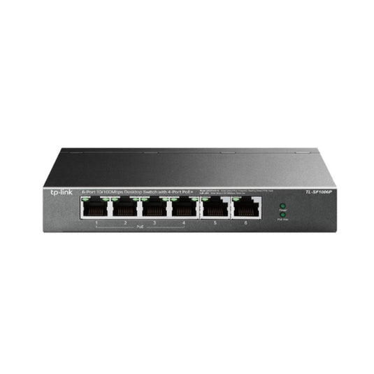 TP-Link 6-Port 10/100Mbps Desktop Switch with 4-Port PoE+ - TL-SF1006P-Trantech Security-[SKU]-[Total Security Equipment]-[TSE]