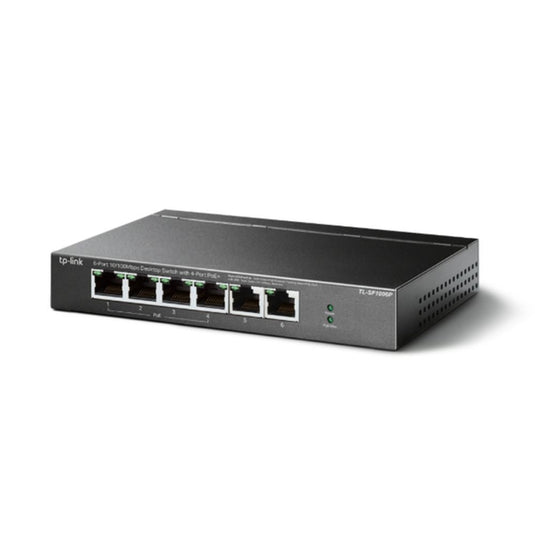TP-Link 6-Port 10/100Mbps Desktop Switch with 4-Port PoE+ - TL-SF1006P-Trantech Security-[SKU]-[Total Security Equipment]-[TSE]