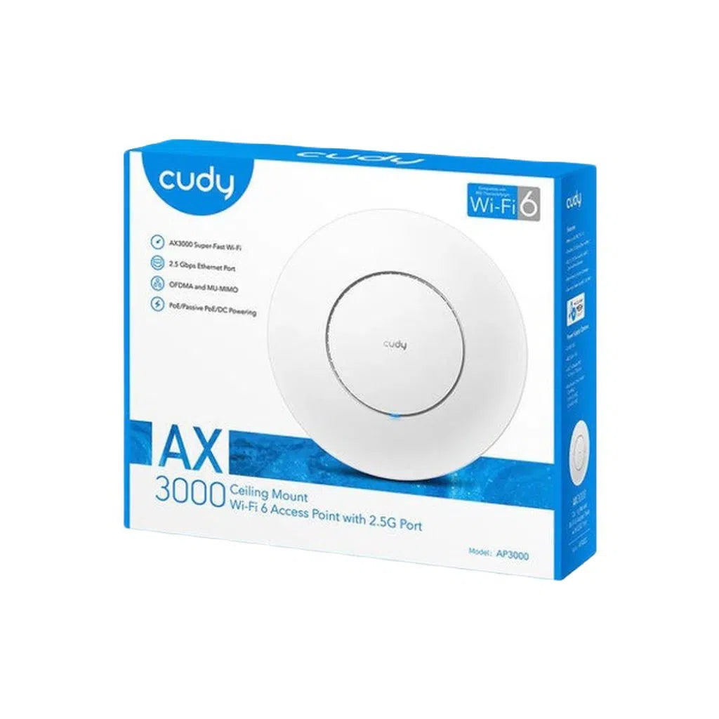 Cudy WiFi 6 Ceiling Mount 2.5Gbps Access Point - Total Security Equipment