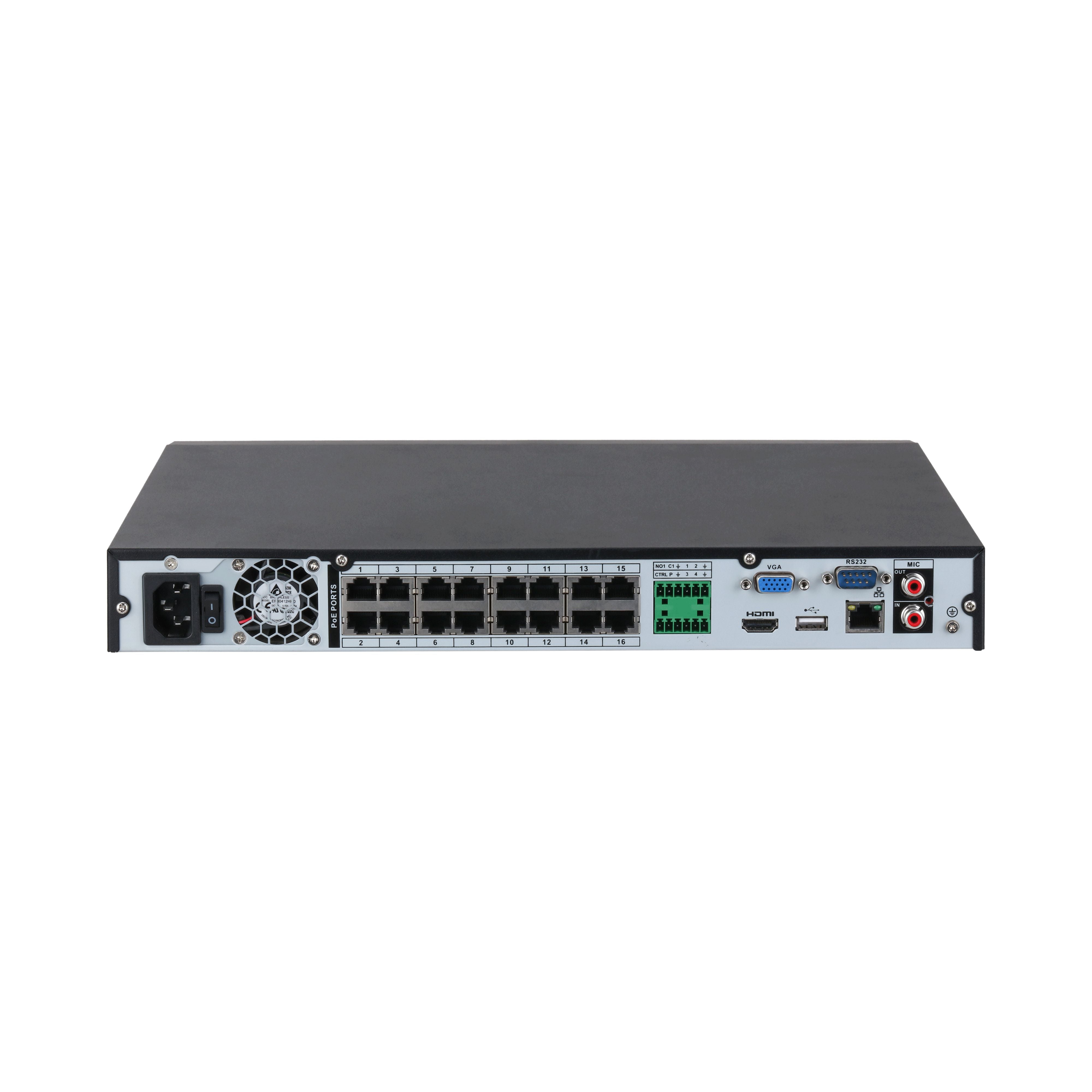 Dahua 16 Channel NVR4216 - 16P - AI/ANZ 1U 2HDDs 16PoE WizSense NVR - Total Security Equipment