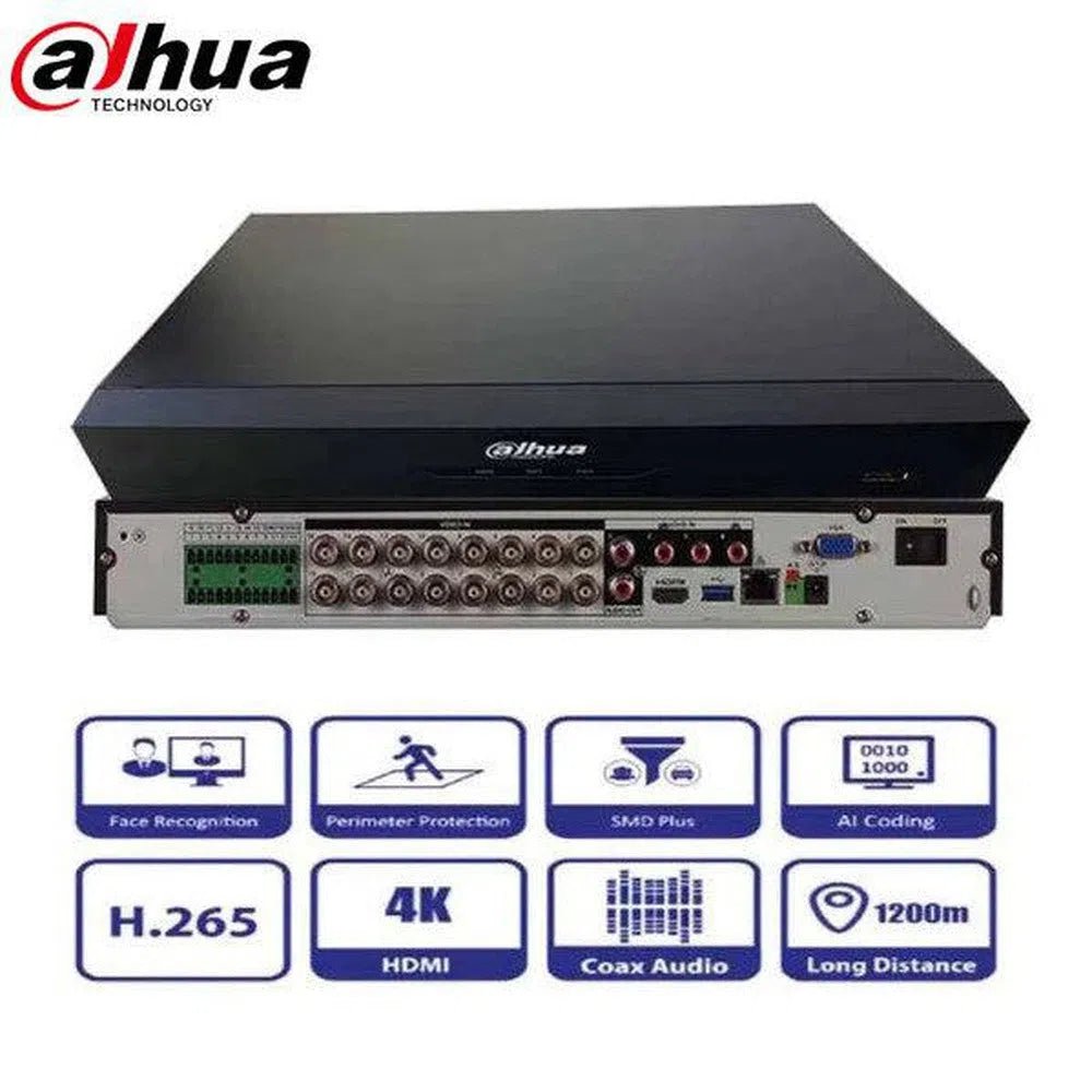 Dahua 16 Channel Penta - brid 4K - N WizSense Digital Video Recorder - XVR5116H - 4KL - I2 - Total Security Equipment