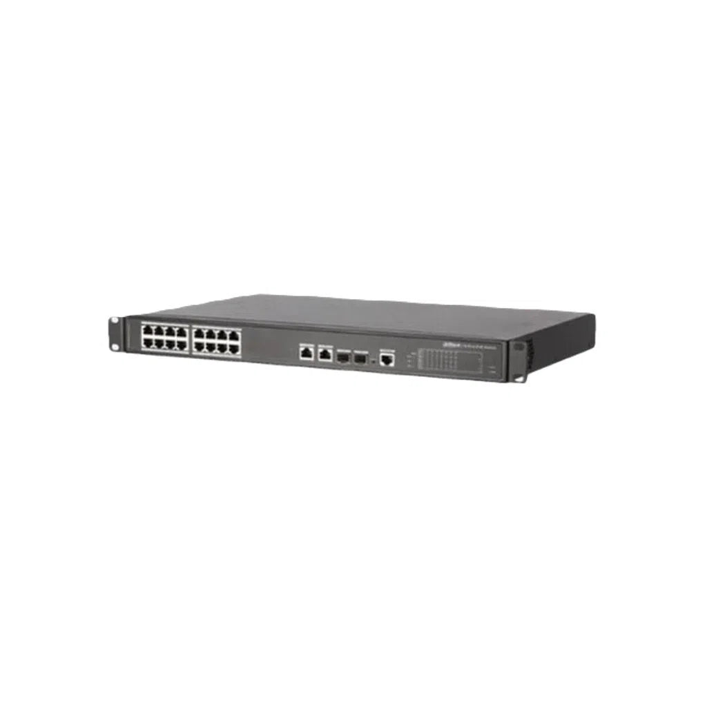 Dahua 16 - port 100 Mbps + 2 - port Gigabit Managed PoE Switch - PFS4218 - 16ET - 190 - Total Security Equipment