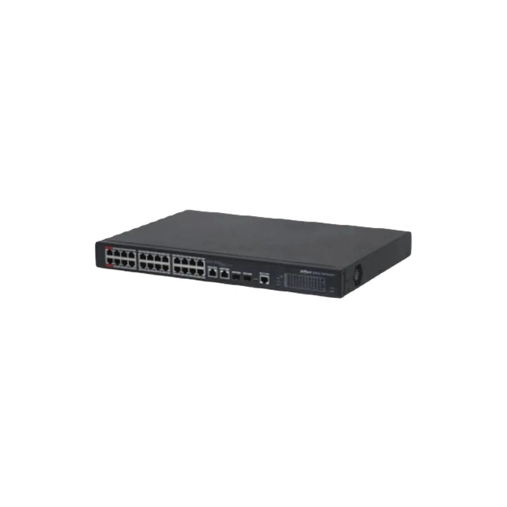 Dahua 24 - port 100 Mbps + 2 - port Gigabit Managed PoE Switch - PFS4226 - 24ET - 240 - Total Security Equipment