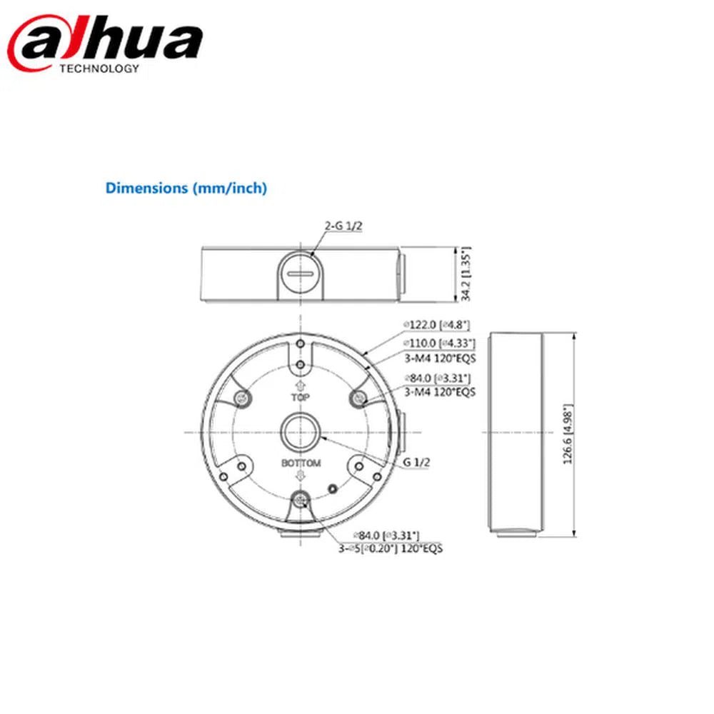 Dahua Junction Box - PFA137 - B - Total Security Equipment