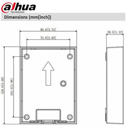 Dahua Security Surface Mount Bracket Box for DHI - VTO2202F - P - VTM115 - Total Security Equipment