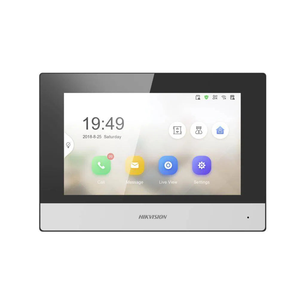HIKVision DS - KH6320 - WTE1 Color Handfree 7" IP Video Intercom Indoor Monitor - Total Security Equipment