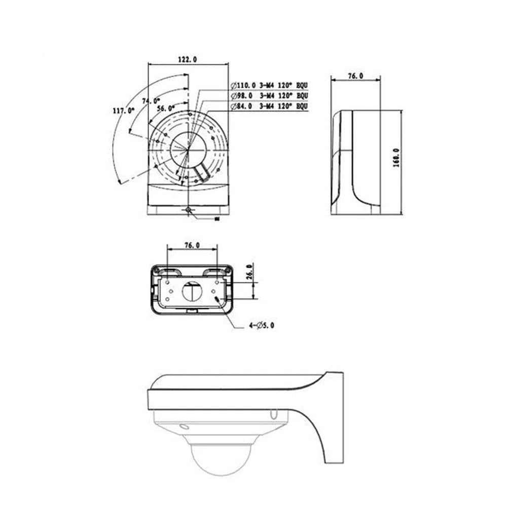 Security Waterproof Wall Mount Bracket - PFB203W - Total Security Equipment