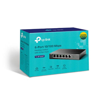 TP - Link 5 - Port 10/100Mbps Desktop Switch with 4 - Port PoE+ - TL - SF1005P - Total Security Equipment