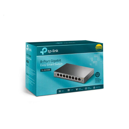 TP - Link 8 - Port Gigabit Easy Smart Switch - TL - SG108E - Total Security Equipment