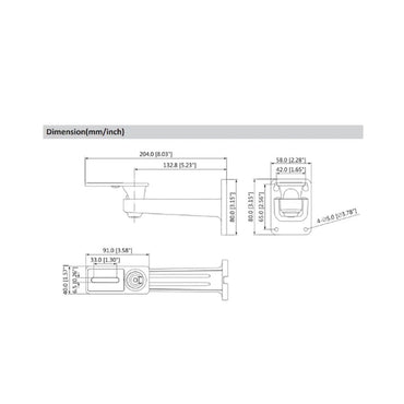 Wall Mount Bracket - PFB120WS - Total Security Equipment