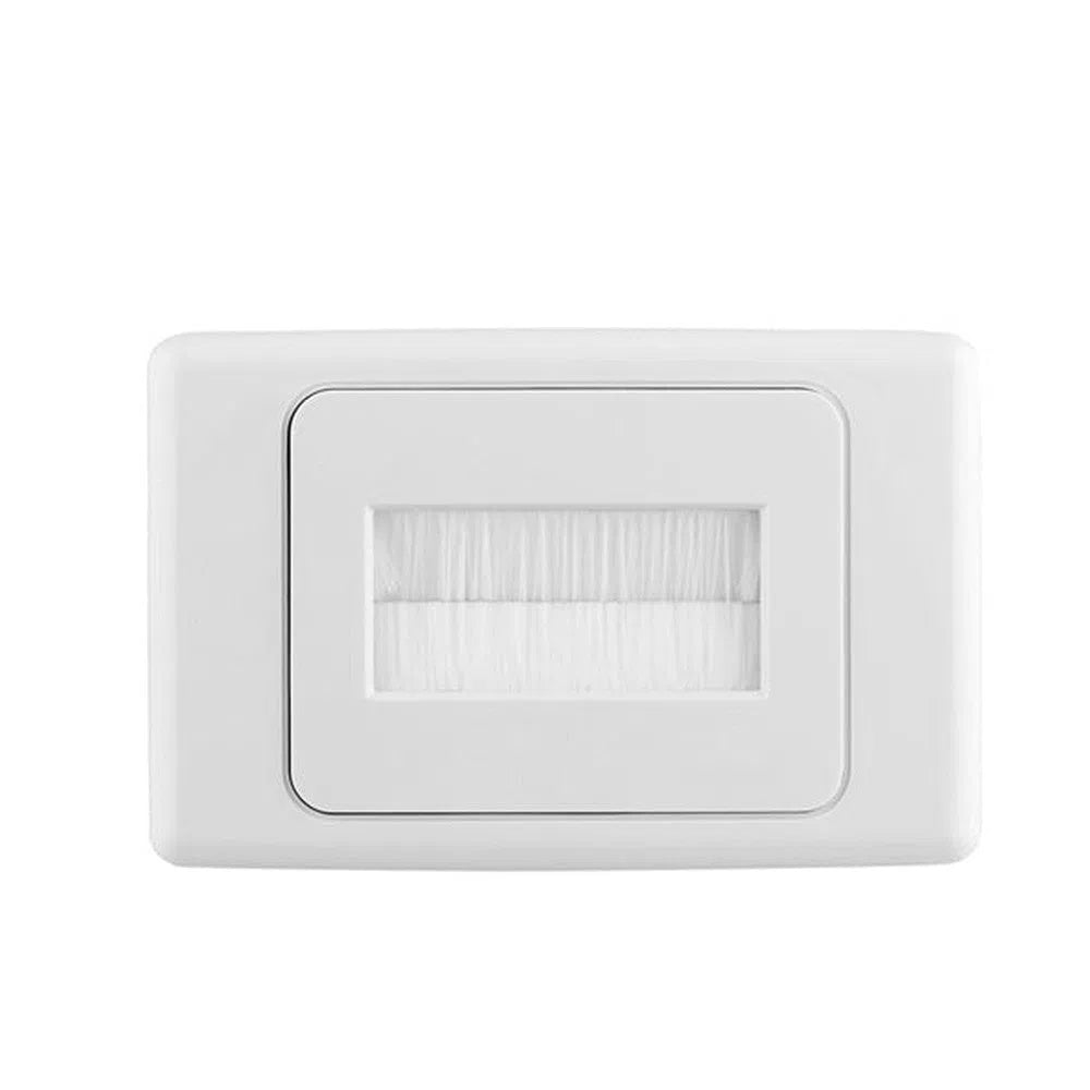 White Brush Wall Cover Plate - Total Security Equipment