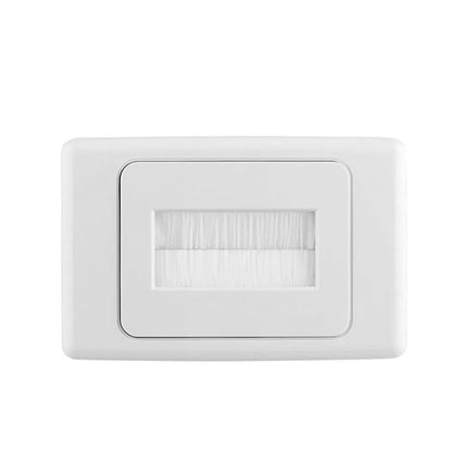 White Brush Wall Cover Plate - Total Security Equipment