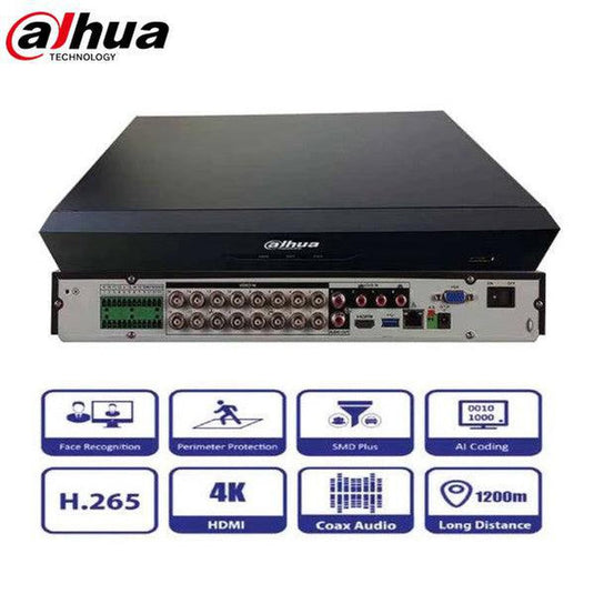 Dahua 16 Channel Penta-brid 4K-N WizSense Digital Video Recorder - XVR5116H-4KL-I2-Trantech Security-[SKU]-[Total Security Equipment]-[TSE]