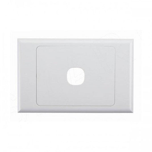 1 Gang Standard Wall Plate, White Colour-Trantech Security-[SKU]-[Total Security Equipment]-[TSE]